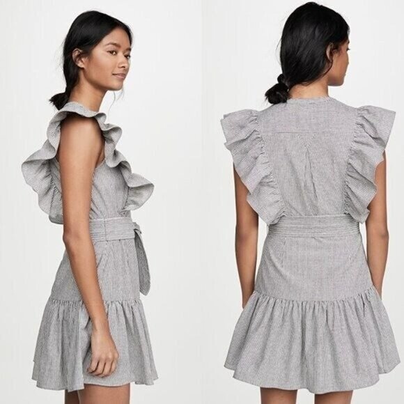 Saylor Melody Ruffled Striped Mini Dress - Picture 5 of 11